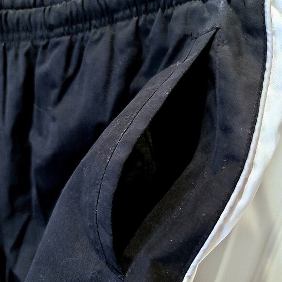 VTG GAP Track Pants Joggers Lined Side Stripe Ankle Zips 12 Black - Picture 7 of 13